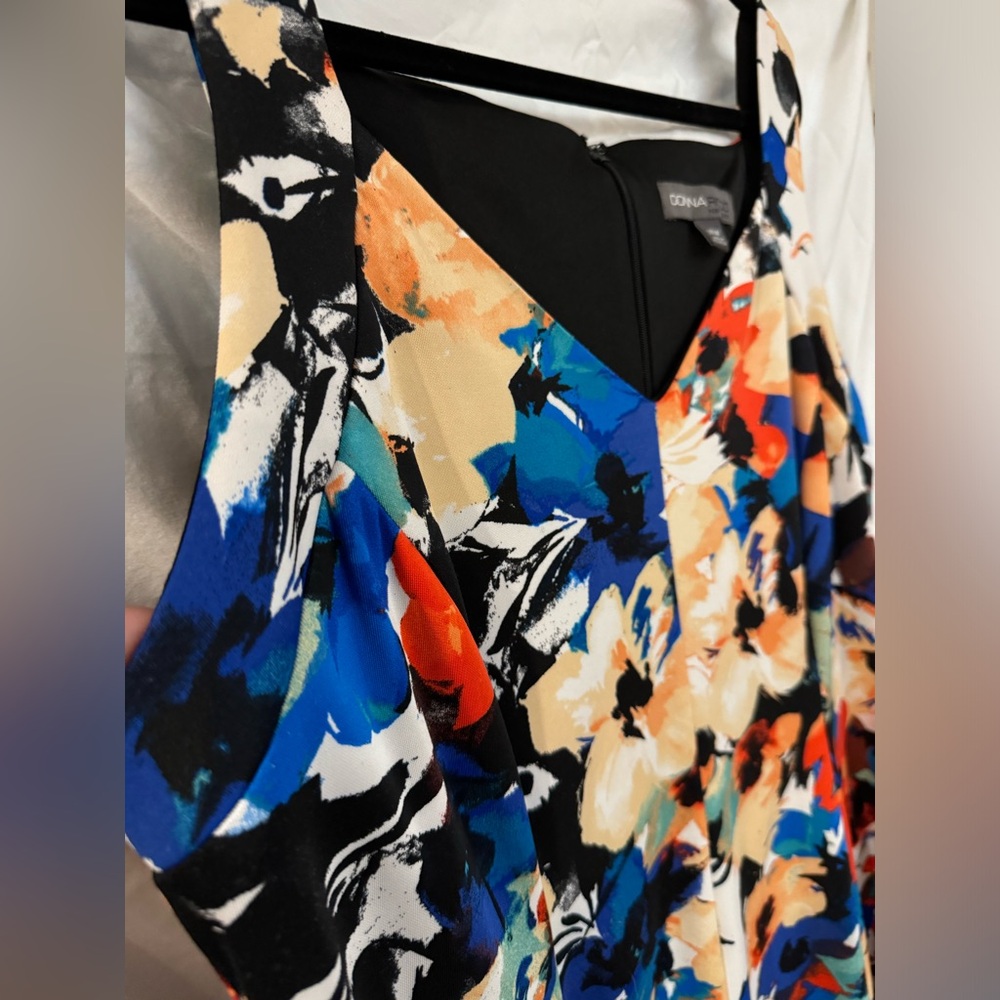 Floral Pattern With Patchwork Eyelet Hem Dress - image 2